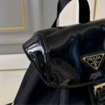 Prada Women Re Nylon And Brushed Backpack Black 27Cm - Image 4