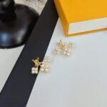 Louis Vuitton Lv Floragram Earrings White Gold - Image 4