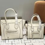 Celine Nano Luggage Bag In Drummed White 26Cm - Image 2