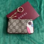 Gucci Key Case With Gg And Owl Detail Beige And Dark Brown 12Cm - Image 2