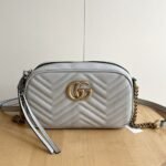 Gucci Gg Marmont Small Shoulder Bag Light Grey 24Cm 447632 Aabzb 1712 - Image 2