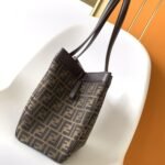 Fendi Origami Medium Ff Jacquard Fabric Bag Brown 27Cm 8Bh414Afpmf1Gl7 - Image 3