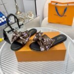 Louis Vuitton X Takashi Murakami Lily Flat Mule Sakura Brown 1AGVYB - Image 2