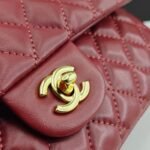 Chanel Classic 11.12 Handbag Gold Tone Metal Burgundy 25Cm A01112 Y04059 Nzv44 - Image 8