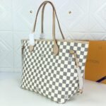 Louis Vuitton Neverfull GM Damier Azur Rose Ballerine Pink 39Cm N40601 - Image 10