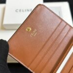 Celine Small Triomphe Canvas Tan Wallet Brown 11Cm - Image 8