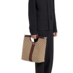 Gucci Giglio Large Tote Bag Beige And Brown GG Canvas 36Cm 865452 FAFZE 9871 - Image 11