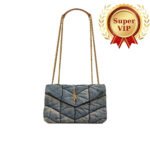 [Super Vip 1:1] Saint Laurent Puffer Toy In Denim 28Cm 7593372Pt674575