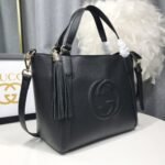 [Super Vip 1:1] Gucci Soho Small Top Handle Bag Black 35Cm 369176 A7M0G 1000 - Image 3