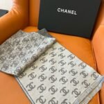 Chanel 24B Full CC Scarf Grey And Black 180Cm - Image 4