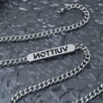 Louis Vuitton Lv Id Necklace Silver M01154 - Image 3