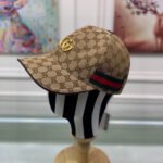 Gucci Gg Canvas With Web Baseball Cap Brown - Image 5