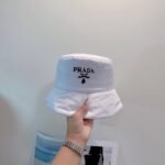 Prada Padded Renylon Bucket Hat White - Image 3