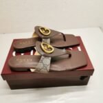 Gucci Women’S Blondie Thong Sandals Brown 752659 9I650 9769 - Image 2