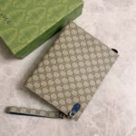 Gucci Gg Pouch With Gg Detail Beige And Ebony 18Cm 768255 Facqc 9773 - Image 3