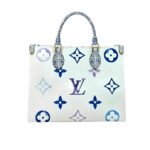 Louis Vuitton By The Pool On The Go PM Tote Bag Blue 34Cm