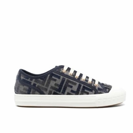 Fendi Domino Ff Denim Low Top Sneaker Blue