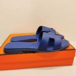 Hermes Slippers Oran Sandal Dark Blue H202272Z 7Q350 - Image 3