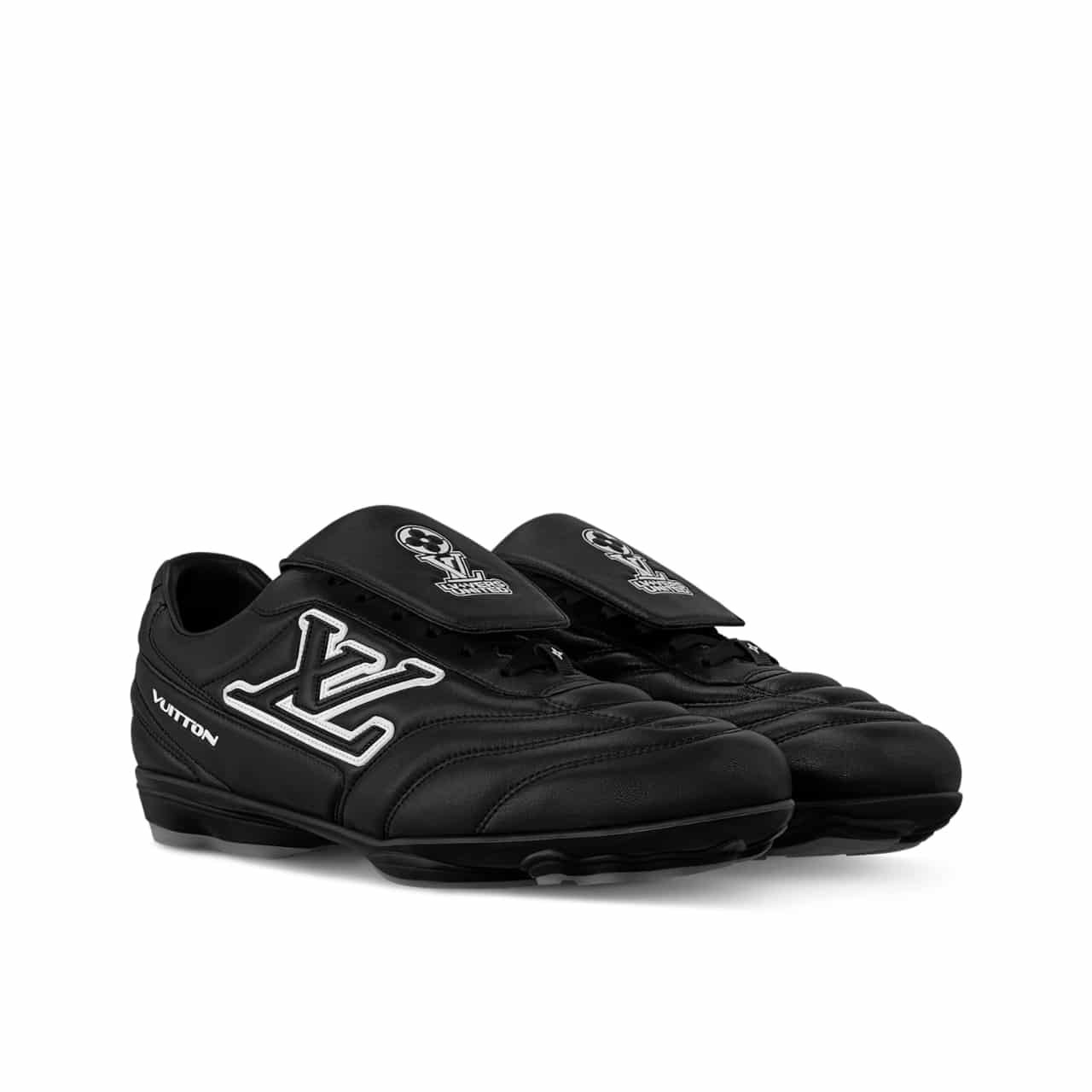 289-2-2 Louis Vuitton Footprint Soccer Sneaker Black 1Ahai9 - Image 1
