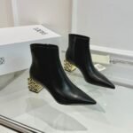 Loewe Anagram Leather Ankle Boots Black - Image 4