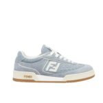 Fendi Match Denim Fabric And Suede Low Tops Light Blue 8E8670Asb3F1Sv1