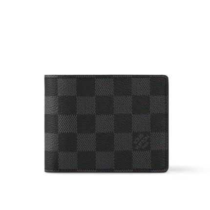 Louis Vuitton Slender Wallet Damier Graphite Canvas Black 11Cm N63261