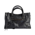 Balenciaga Le City Bag Small Arena Brass Hardware In Black 30cm 8114422ABEK1000