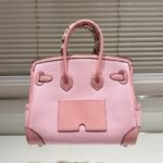 Gift Set: Hermès Birkin 25 Cargo Travel Bag Pink 25Cm With Mini Clic Anchor Chain Bracelet Rose Gold Tone With Light Pink H209000Fo1Zpm - Image 4