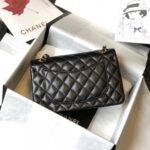 Chanel Classic 11.12 Handbag Gold Tone Metal Black 25Cm A01112 Y01295 94305 - Image 4