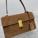 [Super Vip 1:1] Prada Soft Sound Medium Suede Shoulder Bag Brown 28Cm Bn023 2C4S F0324 V Too - Image 3