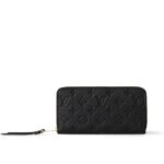Louis Vuitton Zippy Wallet Monogram Black 19Cm M61864