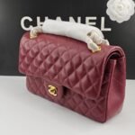 Chanel Classic 11.12 Handbag Gold Tone Metal Burgundy 25Cm A01112 Y04059 Nzv44 - Image 3