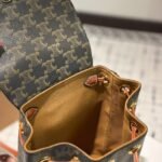 Celine Backpack Celine Bonnie In Triomphe Canvas Tan 25Cm 118702Cas 04Lu - Image 5