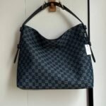 Gucci Beatrix Large Tote Bag Blue And White Gg Denim 40Cm - Image 2