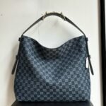 Gucci Beatrix Large Tote Bag Blue And White Gg Denim 40Cm - Image 3
