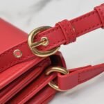 Saint Laurent Le Maillon Satchel In Smooth Leather Red - Image 6