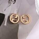 Gucci Blondie Hoop Earrings Ivory Enamel 796768 Iaae0 8078 - Image 2
