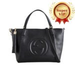 [Super Vip 1:1] Gucci Soho Small Top Handle Bag Black 35Cm 369176 A7M0G 1000