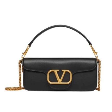 Valentino Locò Calfskin Shoulder Bag In Black 1W2B0K30Zxl0No