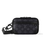 Louis Vuitton Alpha Wearable Wallet Monogram Eclipse Black 19Cm M82542