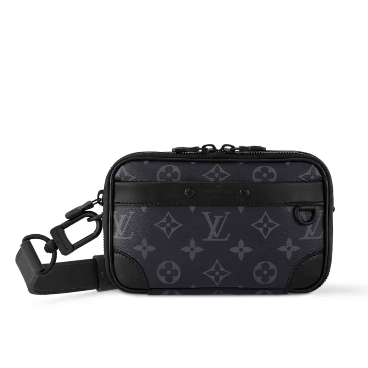 312-1-1 Louis Vuitton Alpha Wearable Wallet Monogram Eclipse Black 19Cm M82542 - Image 1