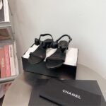 Chanel Sandals Black G46193 B18985 94305 - Image 2