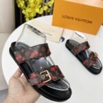 Louis Vuitton X Takashi Murakami Bom Dia Flat Comfort Mule Brown 1Ahm03 - Image 3