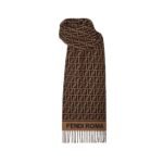 Fendi Ff Scarf Wool And Cashmere Brown Fxt113Aqcwf0Qe1