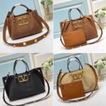 Valentino Garavani Medium Straw Summer Tote Black 35Cm - Image 6