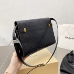 Saint Laurent Manhattan Small In Shiny Crocodile Embossed Leather Black Gold 24Cm 675626Dnd0W1000 - Image 3