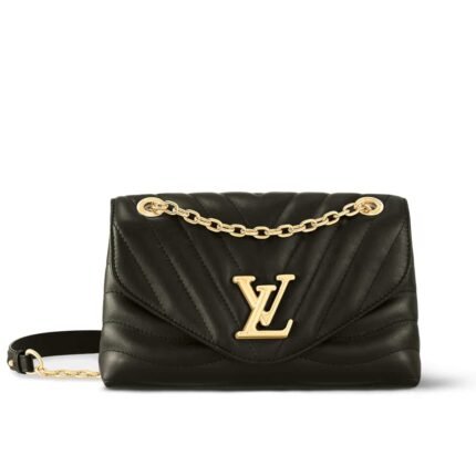 Louis Vuitton New Wave Chain Bag Mm Black 24Cm M58552