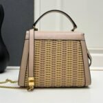 Valentino Garavani Small Vsling Wicker Handbag Pink 22Cm 4W2B0N19Uit - Image 3