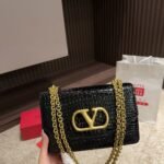 Valentino Garavani Vain Small Shoulder Bag In Crocodile Black 19Cm 6W0B0R17Tvg 0No - Image 2