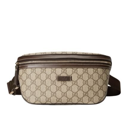 Gucci Gg Supreme Canvas Belt Bag Beige Ebony 18Cm 233269 Fcigx 8588
